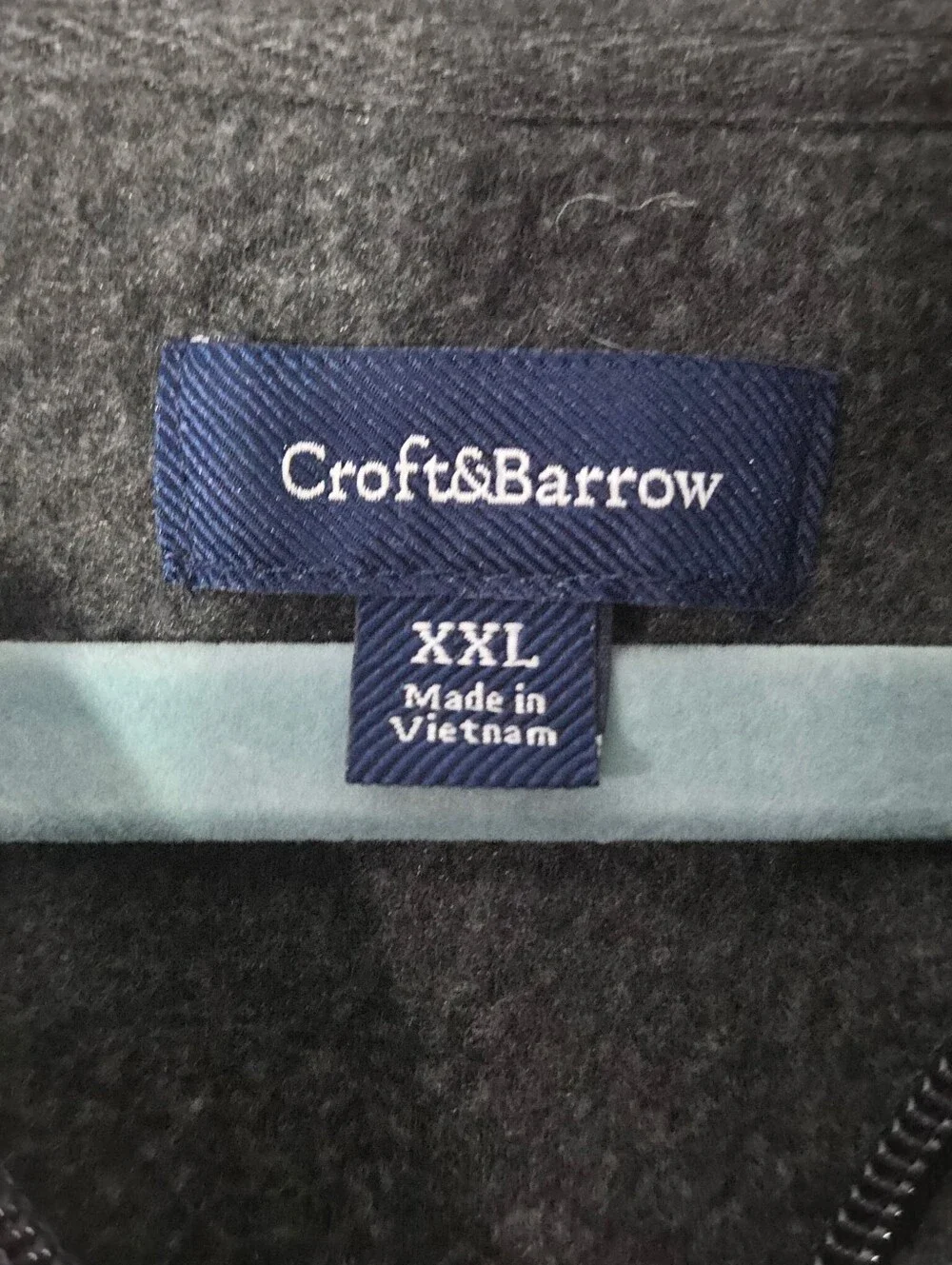 Croft & Barrow Men’s Gray Quarter-Zip Fleece Pullover Big And Tall